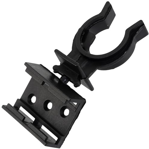 AERZETIX - Lot de 12 Clips de Fixation pour Plinthe Socle et Pieds de Meubles - en Plastique - Couleur Noir - Ø23 mm - Cuisine Salle de Bain Salon