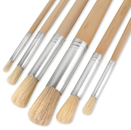 Klein Pinsel Set Borstenpinsel Rundpinsel (1 Set = 6 Pinseln [4-16mm])