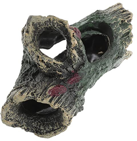 Didiseaon Décoration Daquarium - Grotte Rocheuse en Résine pour Aquarium Cachette pour Crevettes Grotte Compacte avec Paysage Naturel