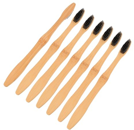 FRCOLOR 20 Stück Goldene Zahnbürste aus Natürlichem Bambus Weiche Borsten Tragbare und Umweltfreundliche Zahnbürste für Persönliche Zahnpflege und Reisen