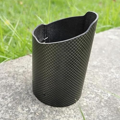 Auspuffblende Auto Universal Auspuffrohr 73mm 86mm Einlass Carbon Faser Abdeckung Auspuff Rohr Spitze Carbon Fiber Fall Auspuff Spitze Gehäuse Schalldämpfer(A 83mm Inlet 89mm Out)