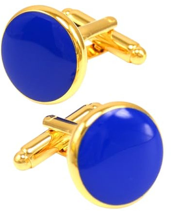 Cufflinks For Men Manschettenknöpfe Herren Gold Vergoldet Runder Leimtropfprozess für Herren Père Fils Valentinstag Unternehmen Fête Des Pères