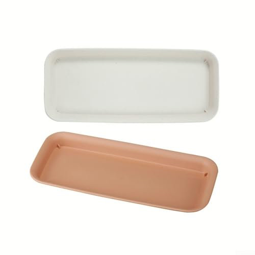 Sottovaso rettangolare in resina, per piante in resina, raccoglitori d'acqua, vassoio per acqua rettangolare (marrone, XL)