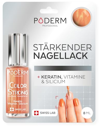 PODERM - BIOTIN SILICIE KERATIN Härdande nagellack - stärker och reparerar skadade, försvagade eller spröda naglar från semi-permanent eller åldrande - händer och fötter