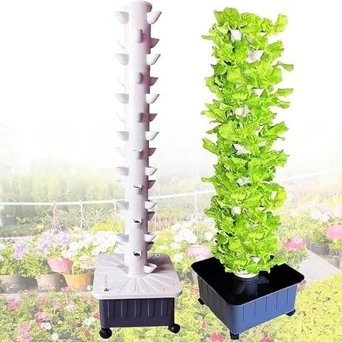 Kit Torre idroponica Torre per piantagione a 15 Strati 45 siti Sistema di Coltivazione idroponica per Erbe, Frutta e Verdura Torre Aeroponica da Giardino