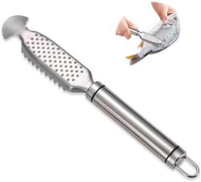 GIDWRIY Fischschuppen Entferner,Entschupper für Fisch Scale Scraper,Fischentschupper Edelstahl,Fischschuppenschaber,Fischreinigungswerkzeug,Fisch Entschupper Werkzeug,Fischs Reinigung Schäler Küche