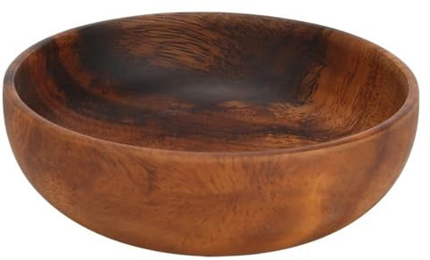 Stora träskålar for sallad och frukt, serveringsskålar i lantlig stil, dekorativa träskålar for matpresentation, perfekt for köksbordsdekor, fruktdisplay, mittpunkt(12x3.5cm)