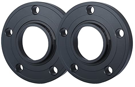 Distanziale in Alluminio Mozzo Distanziatore Per Adattatori Ruota In Alluminio Forgiato 2 Pezzi Per Distanziale Ruota Per Benz 5x112 Cb 66,6 Mm Allargatore Cerchione(Nero,20mm)