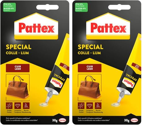PATTEX Colle Spécialités Matériaux Cuir Tube 30g (Lot de 2)