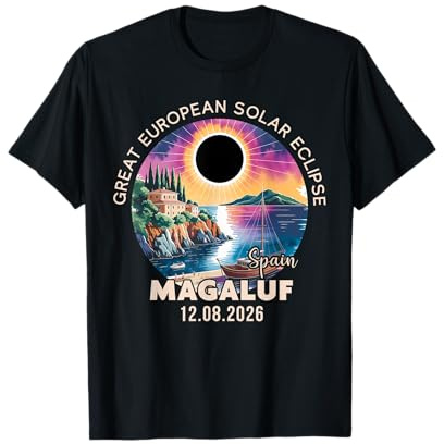 Magaluf, España Gran Eclipse Solar Europeo 2026 Camiseta