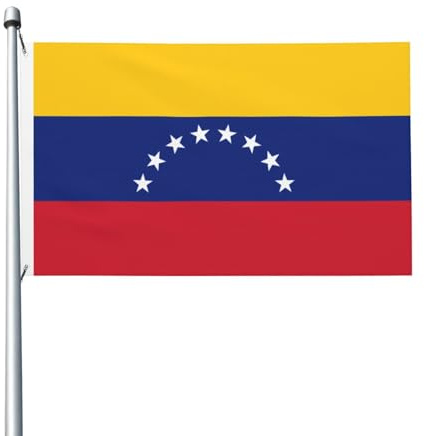 Bandera de Venezuela impresa de doble cara, banderas decorativas para interiores y exteriores, con ojales adecuados para jardines y patios.