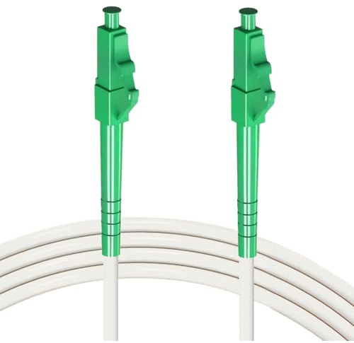 Dewlawn 10m Câble Fibre Optique LC vers LC Jarretière Simplex Monomode OS2 9/125µm LSZH Blanc Rallonge Fibre Optique pour Freebox Box Internet Routeur FTTH FTTB FTTx