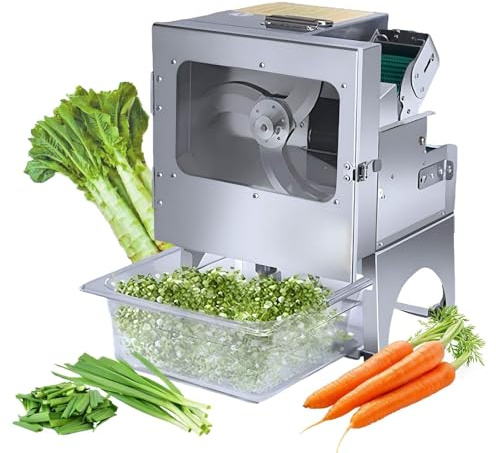 PRECISTECH Cortadora Industrial De Verduras, Procesador Verduras Industrial 200 W, Corte Continuo Con Ajuste De Espesor 1–35 Mm, Restaurante
