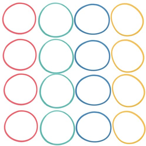 Parliky Elastici Colorati in Gomma 30mm Set da 60 Pezzi Elastici per Chioma e Fascette per Contanti Ufficio e Uso Domestico Adatti per Geoboard e Progetti Creativi