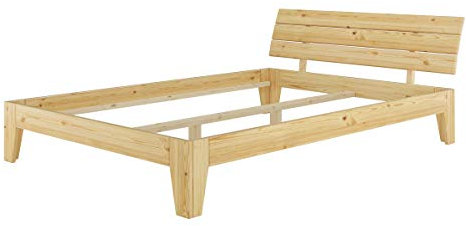 Erst-Holz®Doppelbett Massivholz-Bettgestell Kiefer Natur 140x200 Futonbett ohne Zubehör 60.62-14 oR