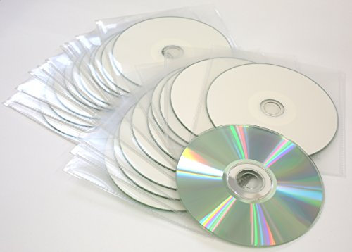 Traxdata Ritek Lot de 20 CD intégraux imprimables à jet d'encre dans des pochettes en plastique haute qualité Vitesse 52x
