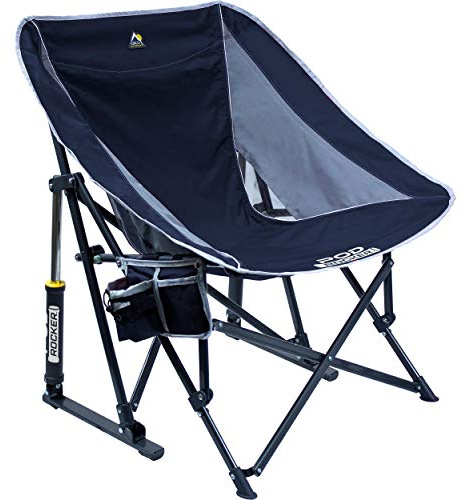 GCI Outdoor Pod Rocker Collapsible Rocking Chair & Outdoor Camping Chair, Indigo Blue