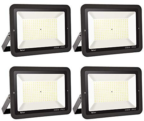 200W LED Foco exterior alto brillo Proyector led exterior de impermeable IP65,Blanco frio 3000K Iluminación led de seguridad, luz led para patio, camino, jardín