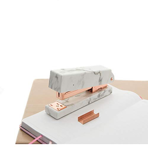 LCLLXB Grapadora Metálica de Tenaza de 30 Hojas Grapadora de Mármol de con Papel de Grapa de 24/6 mm para Escritorio Trabajo de Oficina Estudiante Trabajo
