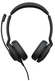 Jabra Evolve2 30 Headset – Stereo Kopfhörer mit Noise Cancelling – UC Zertifiziert – mit 2-Mikrofon Anruf-Technologie – USB-A Kabel – Schwarz