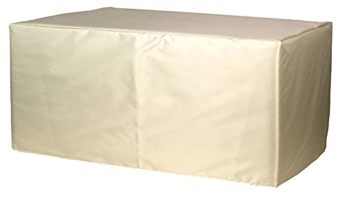 225x116x82cm Housse De Protection Table De Jardin, Couverture De Meubles De Protection Iimperméable, Bache De Protection Beige, Housses De Table De Jardin Rectangulaires Tissu Oxford
