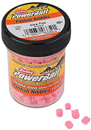 Berkley Powerbait Chroma-Glow Panfish Nibbles Fishing Soft Bait,Glow Pink