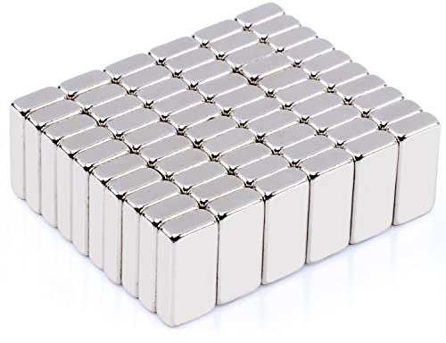 MIN CI 60 Stück Neodym Magnete Stark, 12x6x3mm Mini Magnete Kleine Starker Magnete Rechteckige Magneten für Magnettafel Kühlschrank Whiteboard Magnet Flach Magnetplatten