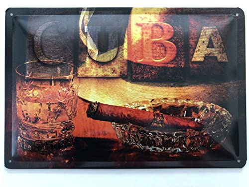 Metall Schild 20x30cm Cuba Kuba Havana Rum Zigarren Havanas Blechschild