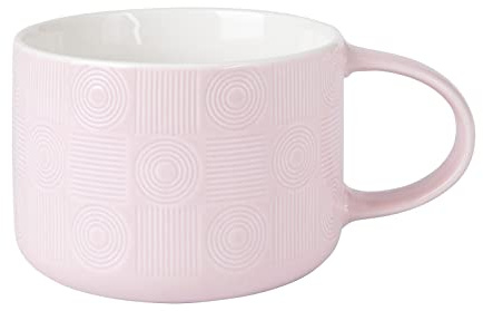 Maxwell & Williams KL0277 Crest Jumbotasse aus Porzellan, Pink, 500 ml