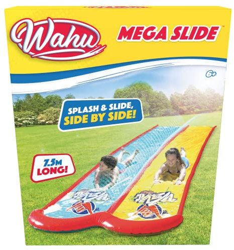 WAHU - Mega Slide - Piste De Glisse et Pulvérisateur d'Eau - Jeu Aquatique - A Partir de 6 Ans - Idéal Pour Vacances d'Été - Profitez en Famille Ou Entre Amis