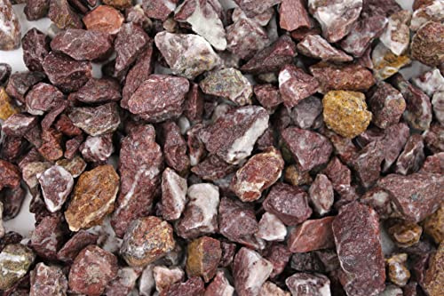 Gartenwelt Riegelsberger Ziersplitt 5 kg Splitt gewaschen Rouge Royal Körnung 8-16 mm Gabionenfüllung Deko Garten