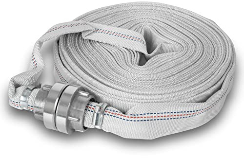EBERTH 1 Brandslang flat slang med Storz-koppling, slanglängd 20 m, diameter 1 tum, textilslang, industrislang, vattenslang, pumpslang, trädgårdsslang, Storz 25-D, flexibel