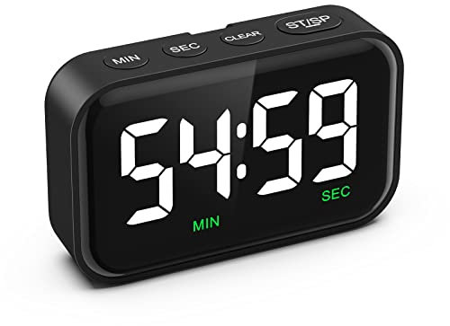 Ankilo Kitchen Timer Digitale,Küchentimer Magnetisch,Eieruhr,Kurzzeitwecker,Einstellbare Lautstärke,LED Visuelle Timer,Lauter Alarm,Countdown Countup Timer für Kochen,Backen,Sport,Studieren