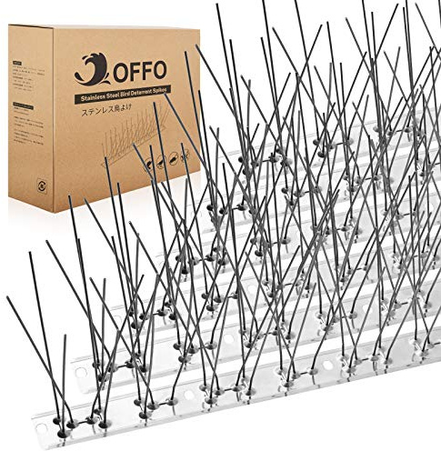OFFO Pinchos Antipalomas,Pinchos para Palomas de Premontados 78cm,Pinchos Palomas Exterior Resistente para Balcones,techos,Jardines o barreras privadas,Antipalomas Plateado