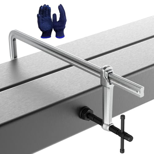 KARRYTON Heavy Duty 20 Inch F-Clamp w/Replaceable Pad, 5-1/2-Inch(140mm) Deep Throat, Bar Size 1-1/5x 3/5 Drop Forged Steel Bar Clamps, 2900LB Clamping Force (20 x 5-1/2D - 1PC)