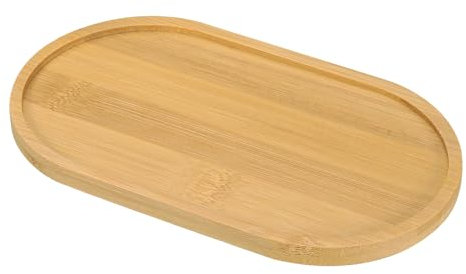 PATIKIL Plato de Madera de Bambú, Bandeja de Drenaje Rectangular de 7.3x4 Pulgadas para Plantas Bonsái y Macetas Suculentas en Casa o Balcón