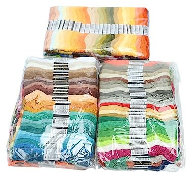 Stickgarn 447-teiliges Set, Kreuzstichgarn, Sticktwist for Anfänger, DIY-Handwerk, Armband, Basteln, 8 m Strang, keine Wiederholung, Regenbogenfarben Stickgarn Set