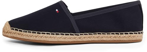 Tommy Hilfiger Damen Espadrilles Flag Canvas mit Logo, Blau (Space Blue), 41