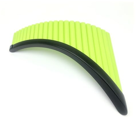 Panflöte Grün/Lila Linkshänder 22-Rohr gebogene Panflöte G-Tune ABS Harz Panflöte mit Basis(Green)