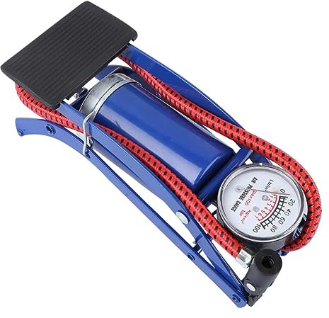 BESPORTBLE Hochdruck-fußpumpe Für Fahrrad Reifen Reifenstandpumpe Mit Manometer Tragbare Standpumpe Für Autos Motorräder Schlauchboote Aufblasbare Betten