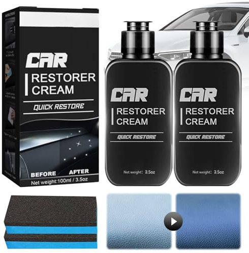 KERANEET Auto Politur Schwarz Auto Kunststoffpflege Innen Kratzer Entferner Auto Schwarz Politur Auto Kratzer Entferner Auto Auto Politur Set Gegen Kratzer Polierpaste für Entfernung Kratzer Polierset