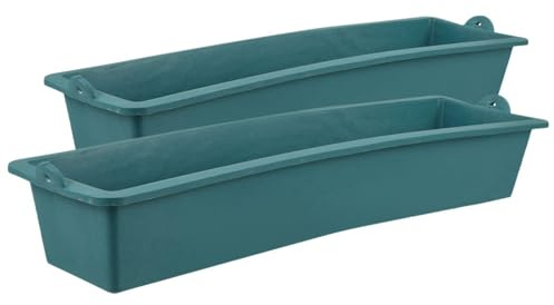 KITANDOVE 2st Landwirtschaftliche Geräte Großer Futtertrog Futterspender Futtertrog Für Rinder Wassertrog Für Schafe Kälbertrog Ziegentrog Futterbehälter Für Geflügel Green Plastik