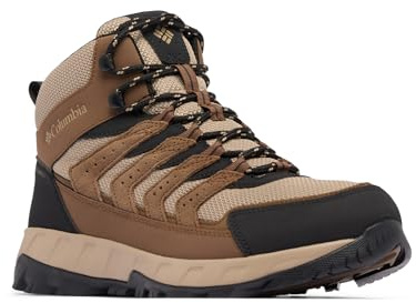 Columbia Mens Strata Trail Mid Waterproof, Dark Brown/Khaki II, 11
