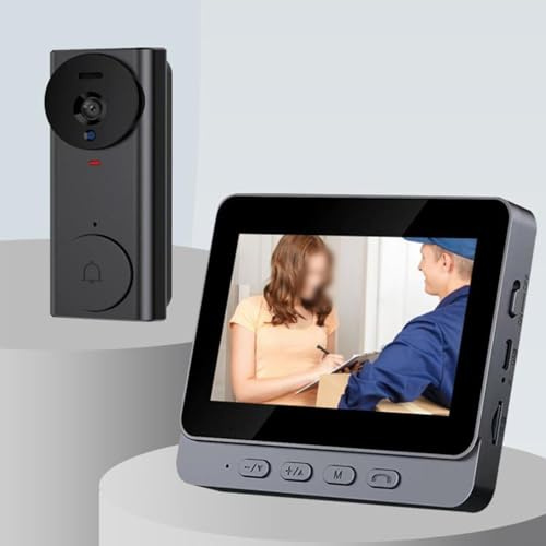 FACAIIO Videocitofono senza fili con schermo da 4,3 pollici progettato per campanello WiFi telecamera di sicurezza del telefono citofono citofono bidirezionale visivo per il monitoraggio sicuro