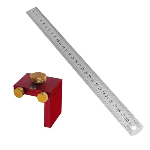 T-förmige Anreißnadel für Tischler-Layout und Messung, verstellbares T-Vierkant-Lineal aus Aluminiumlegierung, Präzisions-Layout-Werkzeug für Tischlerei, Holzbearbeitung und Bau