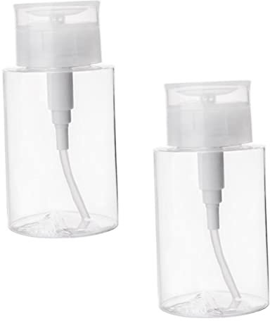 WEKADRIN 2pcs 300ml Pet Press Pump Liquid Dispenser Bottles Refillable Travel Sub-packing Bottles for Cleansing Water and Lotion Storage