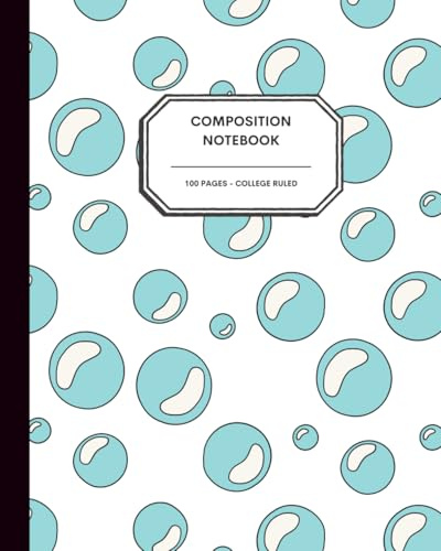 Bubble Pop: Fun Cartoon-Inspired Journal Notebook – 8x10” – 100 College Ruled Pages – Modern Bubble Design in Bright Blues – Perfect for Kids, Teens & Creative Thinkers