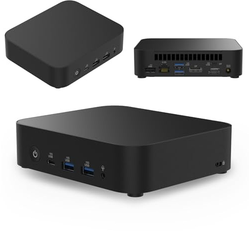 NUC 14 Essential NUC14MNK250 Mini PC - Intel N150 IntelGraphics, DDR5-4800, Wi-Fi 6E, triplo display 4K, 2.5GbE LAN, desktop compatto 0,56L per ufficio e business (Barebone no RAM/SSD/OS)