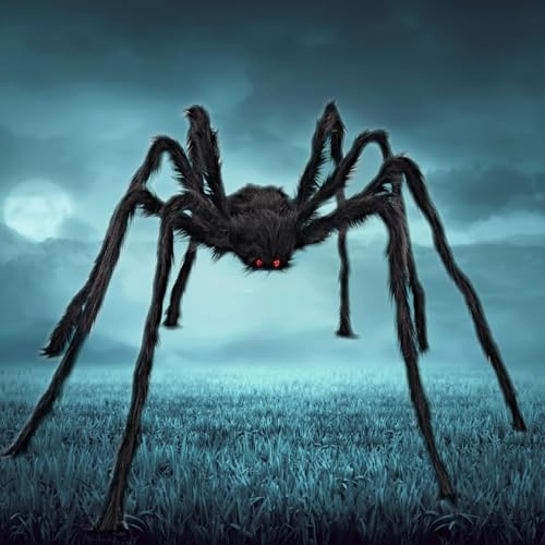 1.5m Haarige Spinne, Outdoor-Dekorationen, Halloween Outdoor Deko Gruselige Riesige Spinne, Gefälschte Große Spinne, Gruselige Spinnen, Requisiten für Halloween, Hofdekorationen