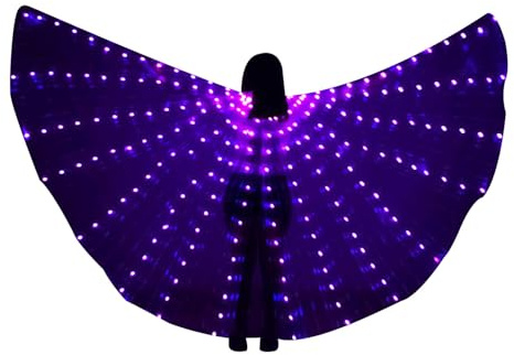 Generico Butterfly | Magdans Kostym - Glow Cape Rainbow Wings magdans kostym med teleskopisk pinne